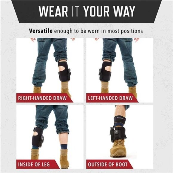 Ankle Holster With Calf Strap For Concealed Carry - Picture 2 of 4